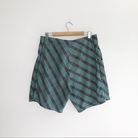 Nike 6.0 Aqua Blue Check Swim Board Shorts 34 - Picture 2 of 6